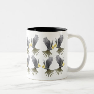 Fliegencockatiels-Tasse Zweifarbige Tasse