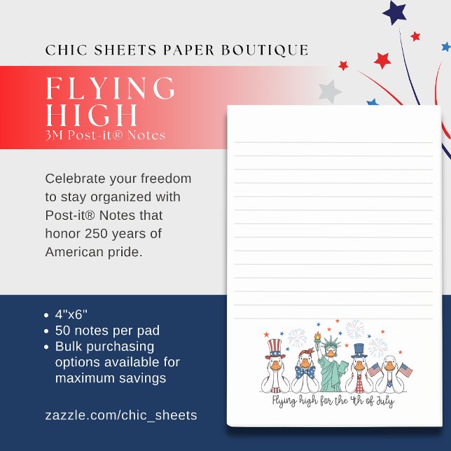 Fliegend hoch zum 4. Juli 3M Post-it® Notizen (Von Creator hochgeladen)