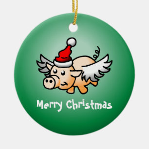 Fliegend Weihnachtsfeiertag Keramik Ornament