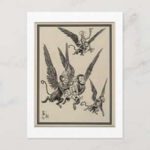Fliegende Affen Postkarte