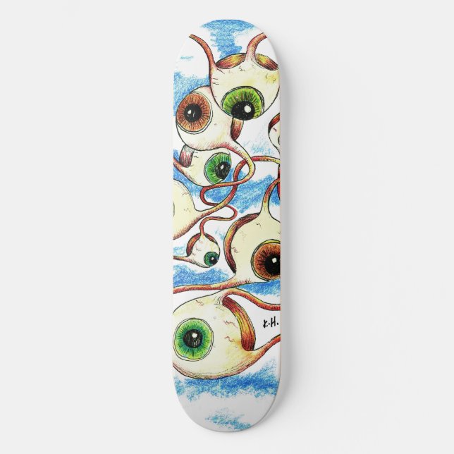 Fliegende Augen Skateboard (Vorderseite)