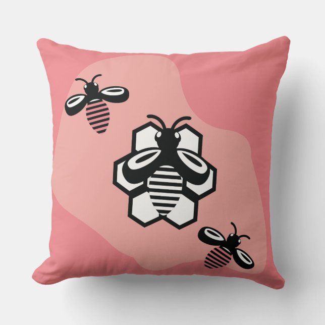fliegende Bienen Kissen (Vorderseite)
