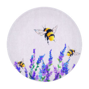 Fliegende Bienen und Blume Vorspann Schneidebrett