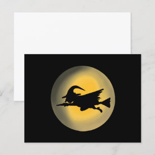 Fliegende böse Hexen-Silhouette Postkarte