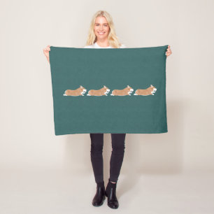 Fliegende Corgis Fleece-Decke Fleecedecke