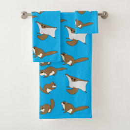 Fliegende Eichhörnchen Badhandtuch Set