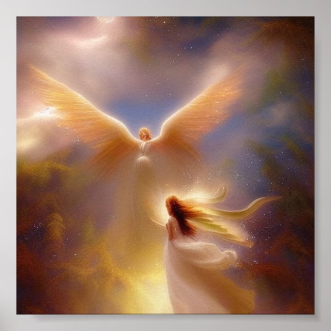 Fliegende Engel Poster (Vorne)