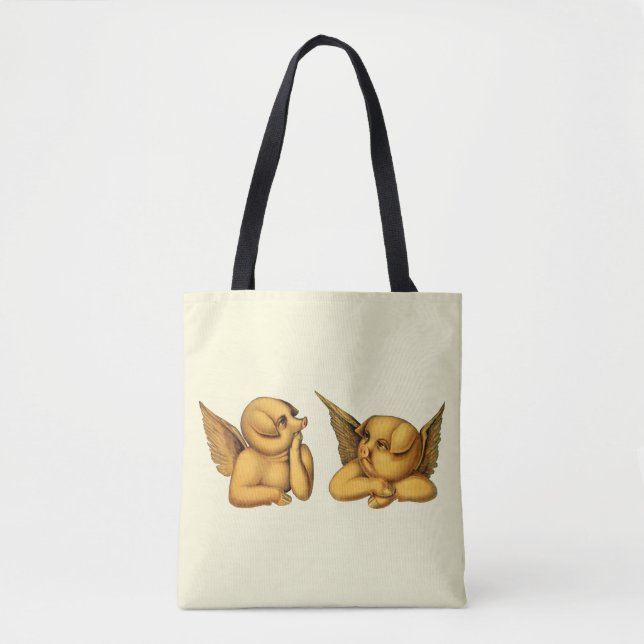Fliegende Engel Schweine mit Flügeln Fantasy Anima Tasche (Vorderseite)