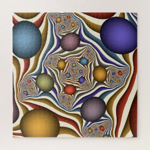 Fliegende, farbenfrohe moderne abstrakte Fractal-K