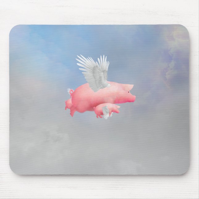 Fliegende Ferkel Mousepad (Vorne)