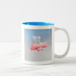 Fliegende Ferkel Zweifarbige Tasse