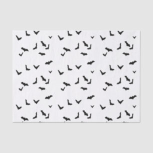 Fliegende Fledermäuse Schwarz-Weiß-Geschenkpapier Seidenpapier