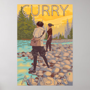 Fliegende Frauen - Curry, Alaska Poster