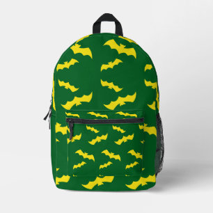 Fliegende gelbe Halloween-Fledermäuse Bedruckter Rucksack