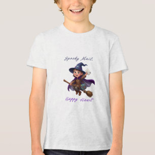 Fliegende Hexe - Sonderlieferung - Süßes Halloween Tri-Blend Shirt