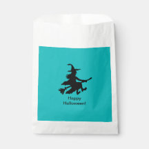 Fliegende Hexe - Türkis - Frohes Halloween - Gefal