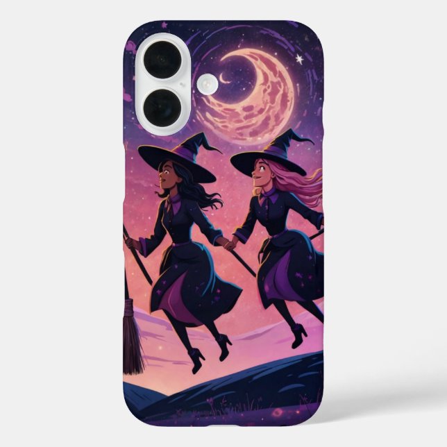 Fliegende Hexen iPhone 16 Hülle (Rückseite)