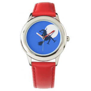 Fliegende Hexenkinder beobachten Armbanduhr
