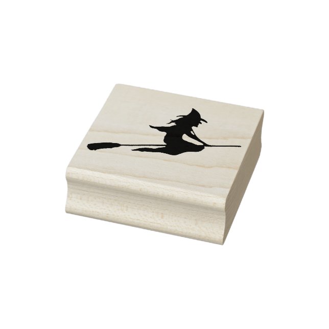 Fliegende Hexenkunst Silhouette Briefmarke Gummistempel (Stempel)
