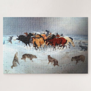 Fliegende Hufe Wolfsrudel greift Pferde an C Russe