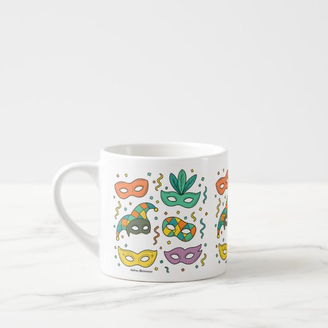 Fliegende Masken Espressotasse (Links)