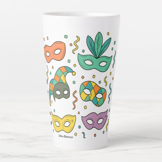 Fliegende Masken Milchtasse (Vorderseite)