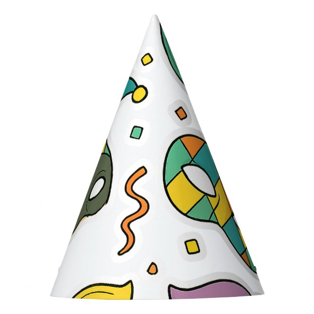 Fliegende Masken Partyhütchen (Vorderseite)