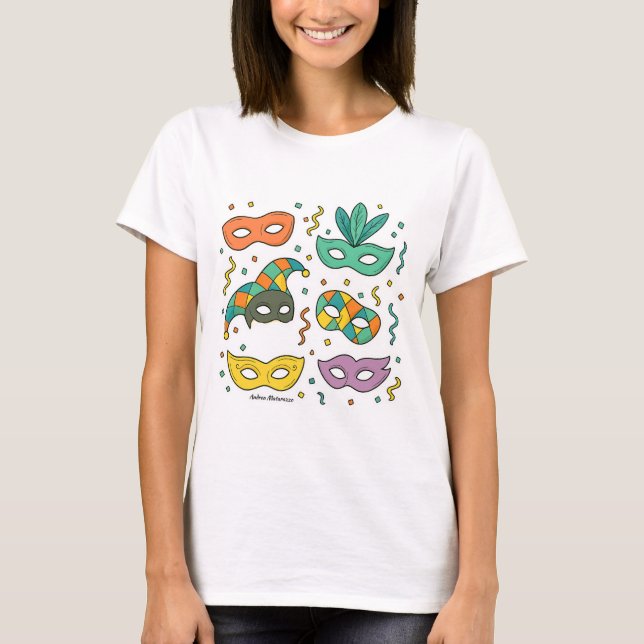 Fliegende Masken T-Shirt (Vorderseite)