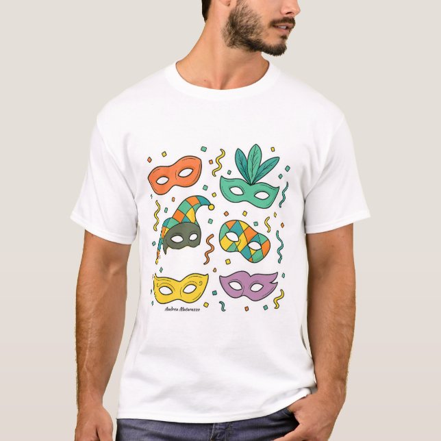 Fliegende Masken T-Shirt (Vorderseite)