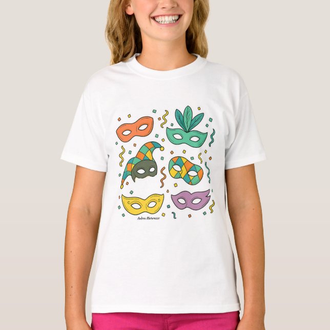 Fliegende Masken T-Shirt (Vorderseite)