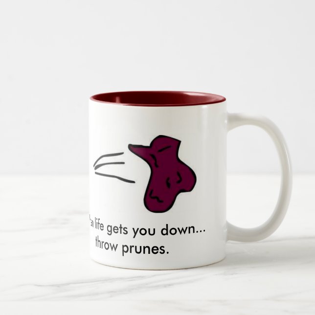 Fliegende Pflaume Zweifarbige Tasse (Rechts)