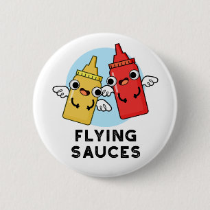 Fliegende Sauces Funny Food Puff Button