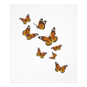 Fliegende Schmetterlinge - Schmetterling Lover Gar Fotodruck