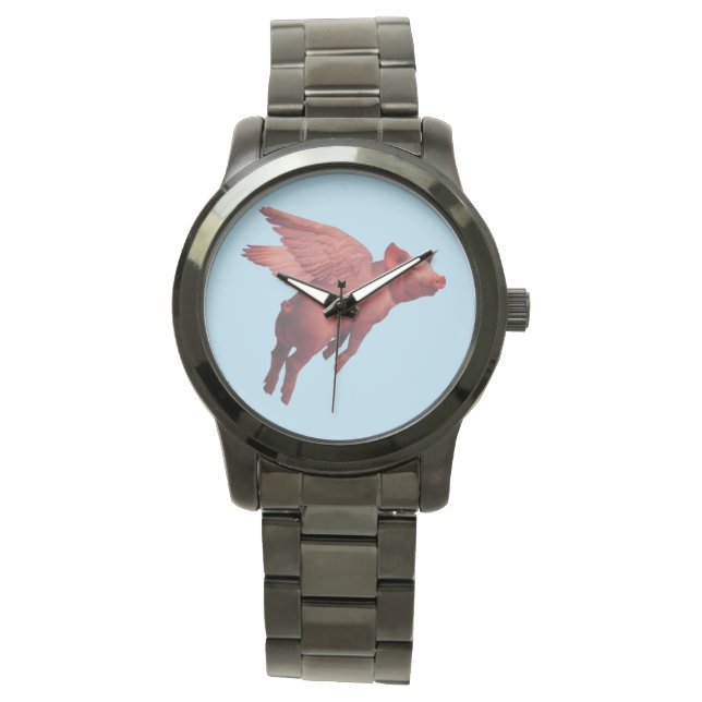 fliegende Schwein Armbanduhr (Vorderseite)