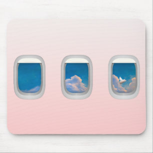 fliegende Schweine-/Flugzeugholz Mousepad