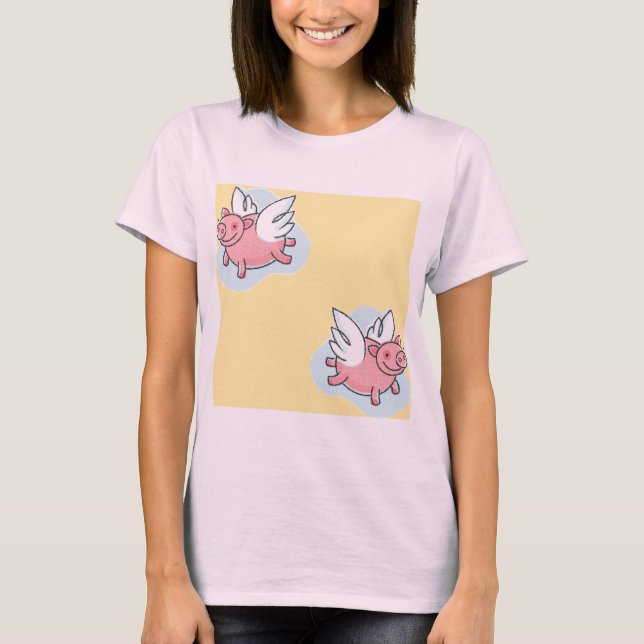 Fliegende Schweine für chinesisches Neujahr 2019 T T-Shirt (Vorderseite)