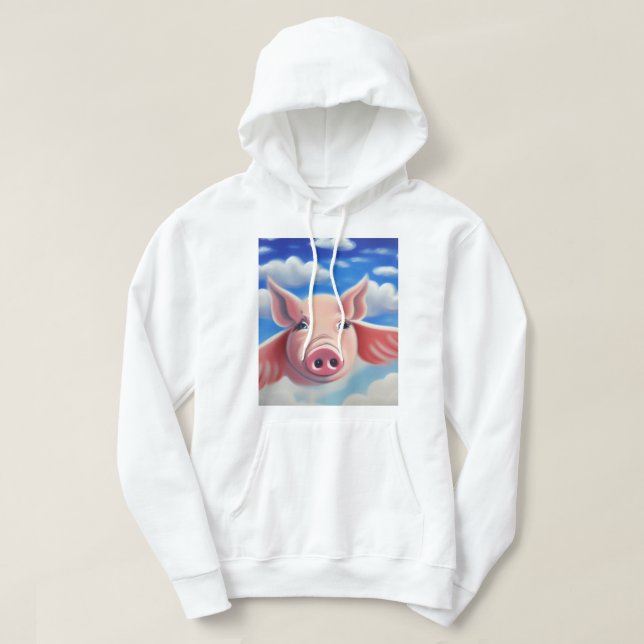 Fliegende Schweine Hoodie (Design vorne)