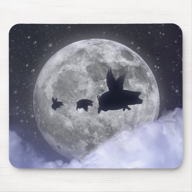 Fliegende Schweine Mousepad (Vorne)