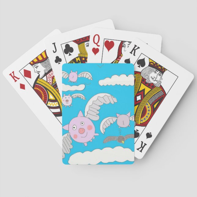 Fliegende Schweine Spielkarten (Rückseite)