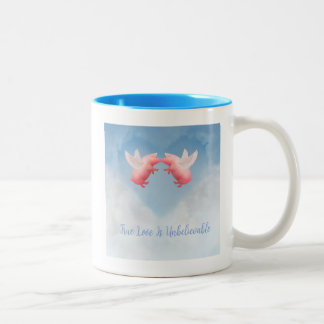 Fliegende Schweine Unglaubliche Liebe Zweifarbige Tasse