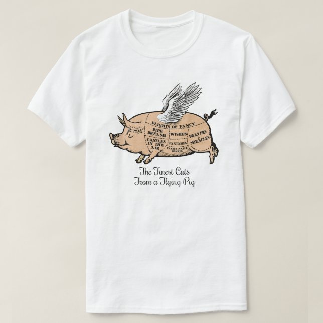 Fliegende Schweinekulturen T - Shirt (Design vorne)