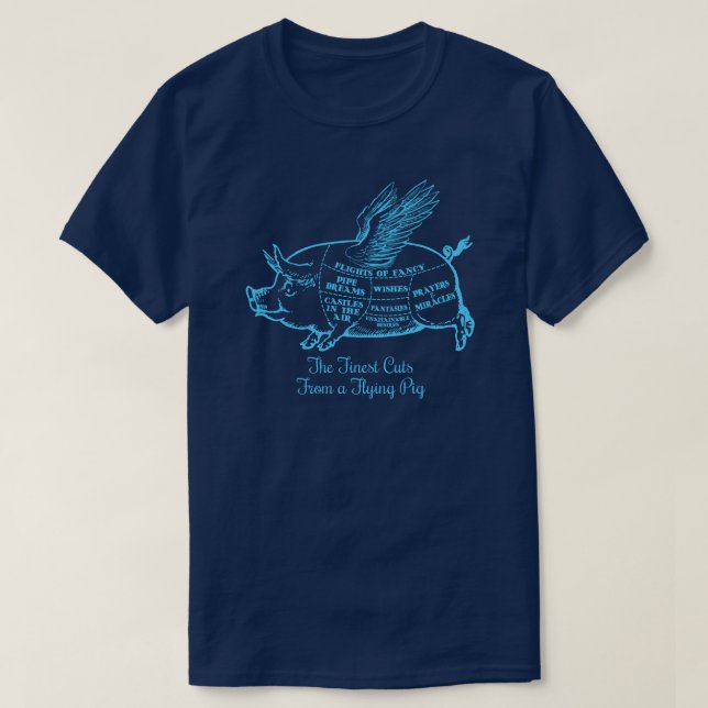 Fliegende Schweinekulturen T - Shirt (Design vorne)