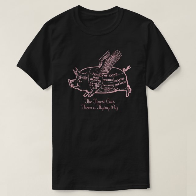 Fliegende Schweinekulturen T - Shirt (Design vorne)