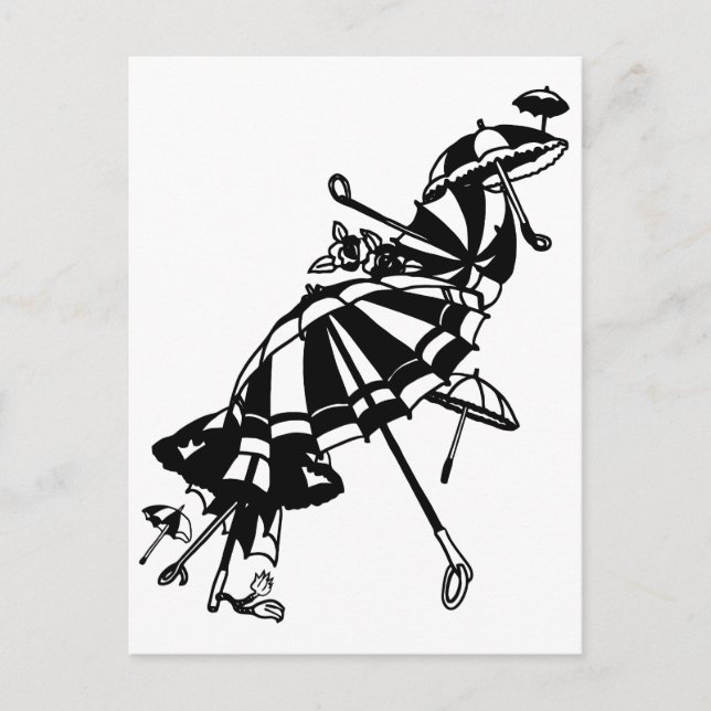 fliegende Sonnenschirme Umbrellas Kunstdruckerei Postkarte (Vorderseite)