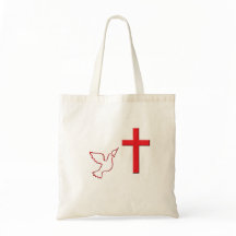 Fliegende Taube und Kreuz