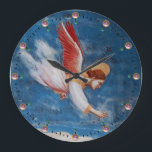 FLIEGENDE TIERE GROßE WANDUHR<br><div class="desc">Flug nach Ägypten, Engel, Giotto di Bondon 1267 - 1337. Italienisches Meisterwerk der mittelalterlichen Kunst.</div>