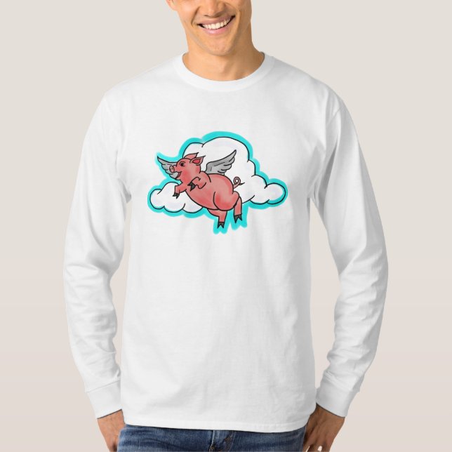 Fliegende Typ, lange Ärmel T-Shirt (Vorderseite)