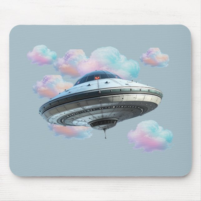 Fliegende Untertasse Mousepad (Vorne)