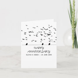 fliegende Vögel Faltkarten Dankeskarte