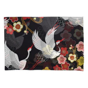 Fliegende Vögel: Krane Heron Japanisch. Kissenbezug